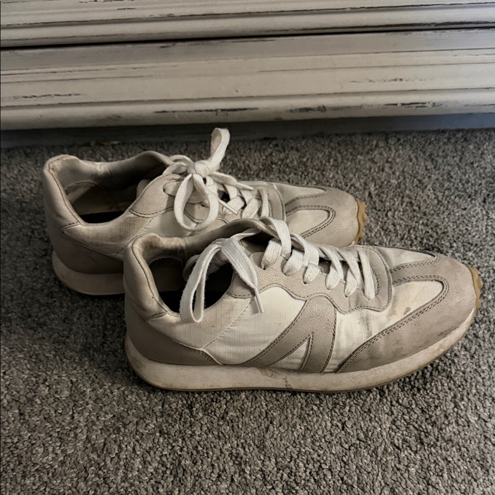 White and Gray Sneakers